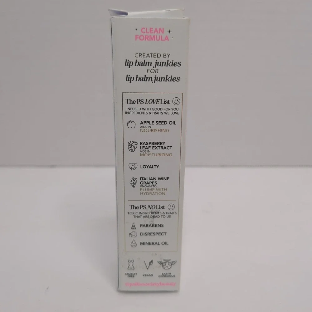 Polite Society LOVE IT Lip Balm Daily Nude Nourishing Plumper  w/ Apple Seed Oil
